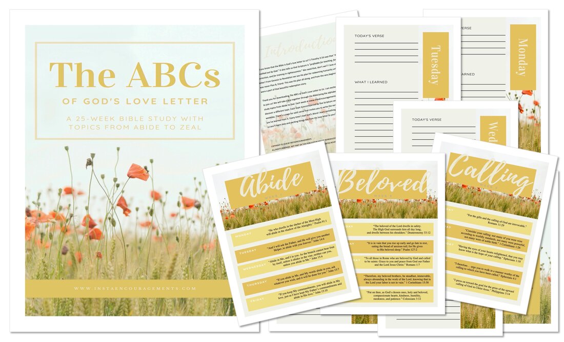 The ABCs of God's Love Letter Bible study layout