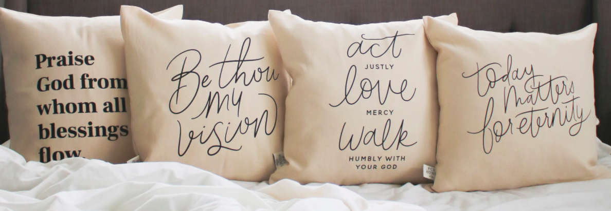 The Daily Grace Co. pillow banner