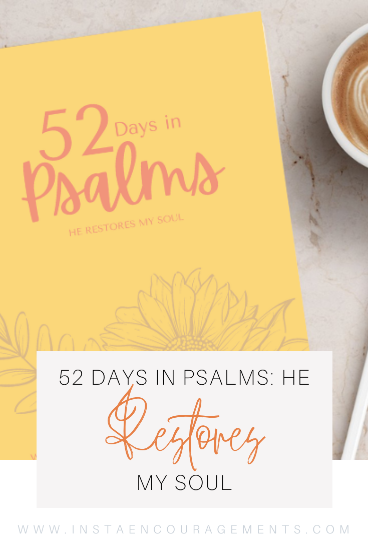 52 Days in #Psalms: He Restores My Soul is a #Biblereading plan & #devotional. It leads the reader through the 19th book of the #OldTestament. It is a #book about restoration, #praise, and #encouragement. It even includes a sprinkle of #prophecy. ​​Each day there is a passage of #Scripture to #read--usually about 3 chapters. There is also a thought-provoking devotional bringing out something special from that passage. Many times, it’s something #unique that you may not have seen before.​ #Bible