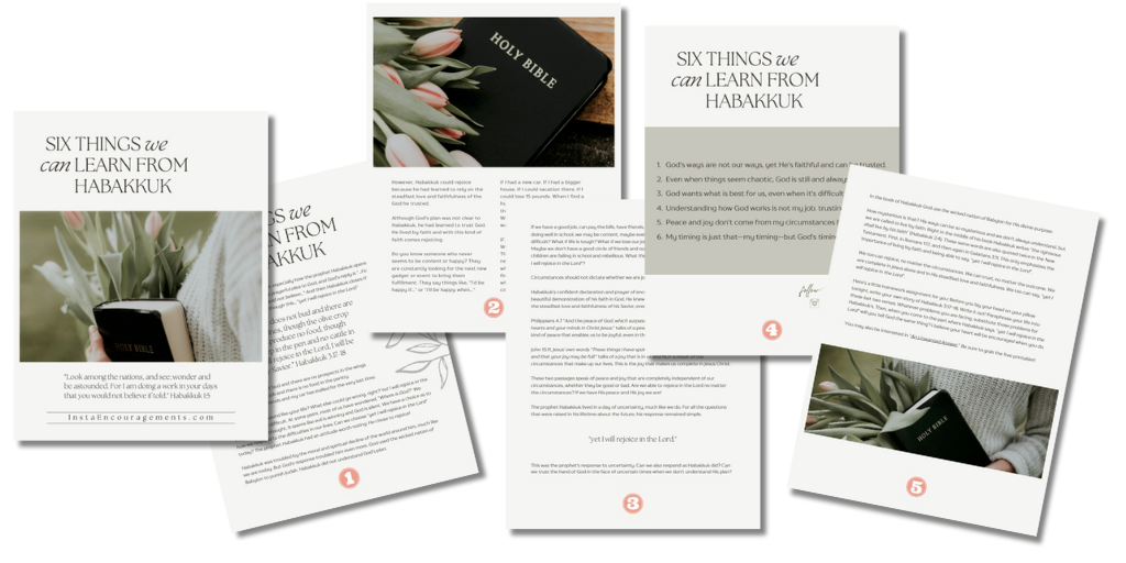 6 Things We Can Learn From Habakkuk printable