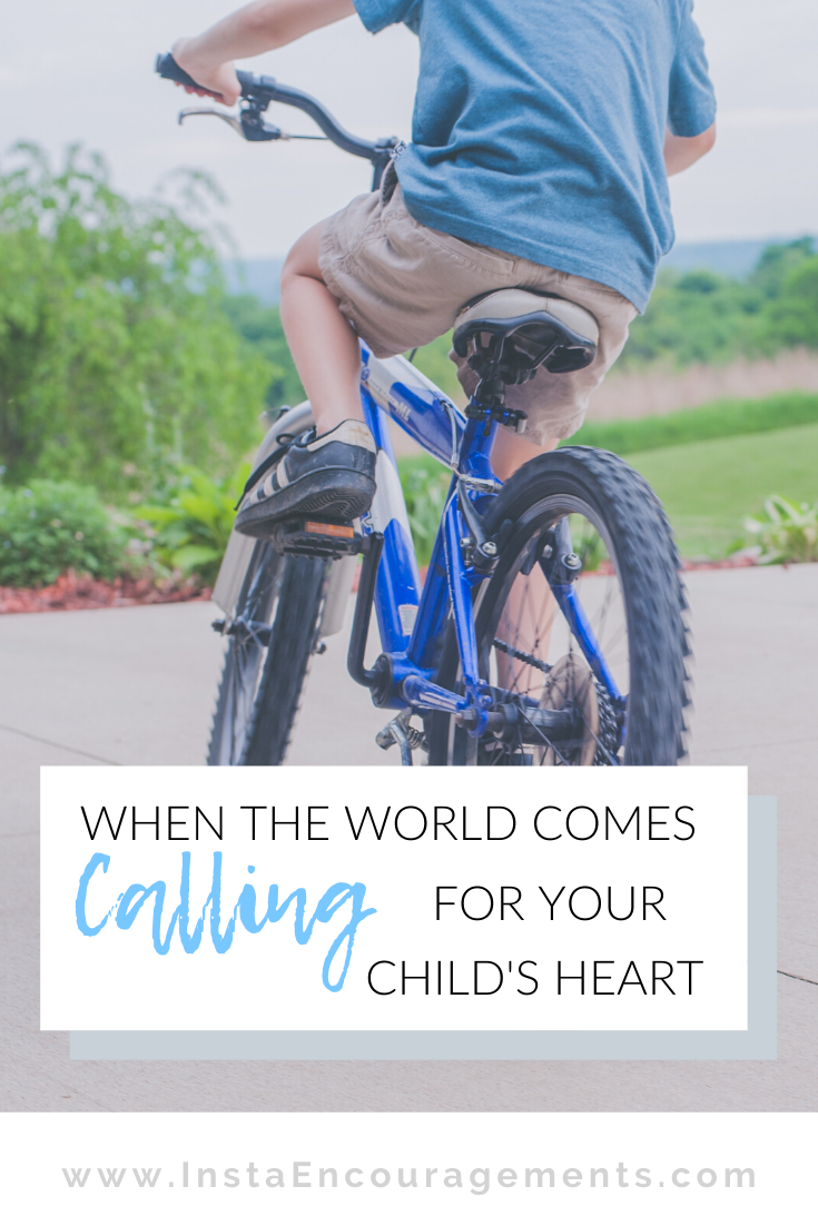 When the World Comes Calling for Your Child's Heart: ​I have tried all the other things: quality time, church attendance, family devotions, sheltered and secured environments, and they are not enough. They are sufficient for a time, but their value is not enough to keep the world at bay. Desperate and emptied of all resources, I seek the only help I can find. I run to my Savior and say, “Lord, I am all out of options.”