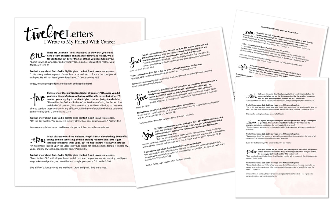 12 Letters I Wrote to My Friend With Cancer Printable
