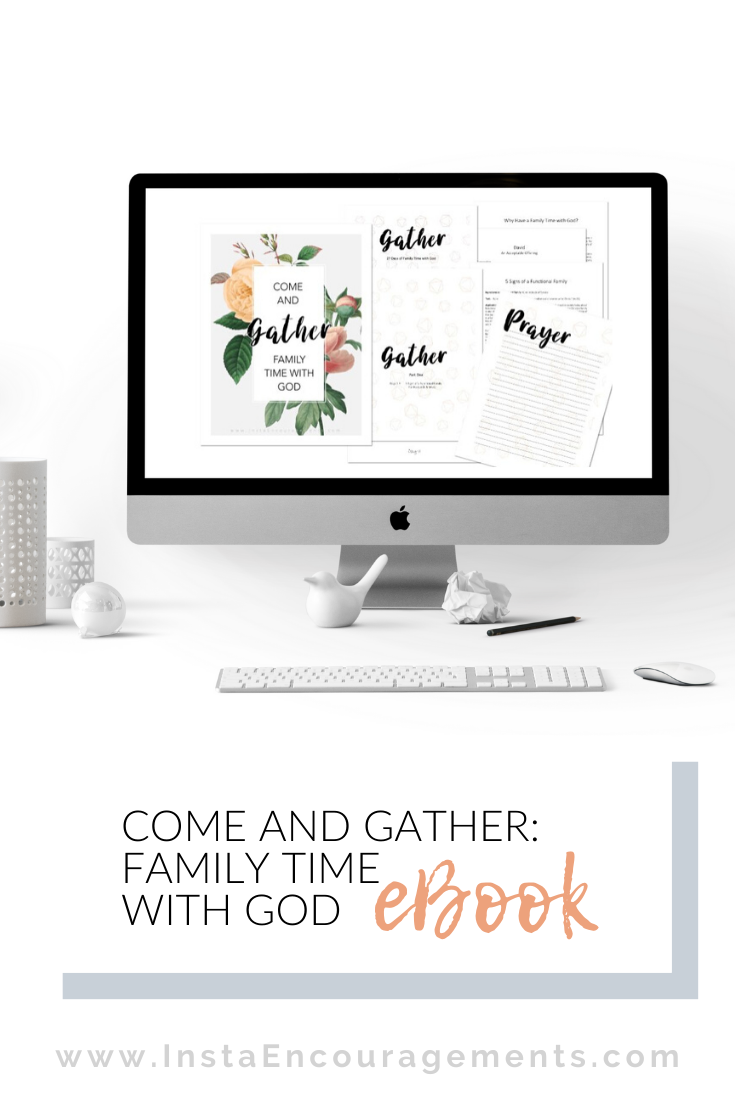 Introducing Come and Gather: Family Time with God, or what we lovingly refer to as Gather. Gather is a lovely, 35-page, daily devotional centered around families enjoying time together with God and each other. Download yours free today!