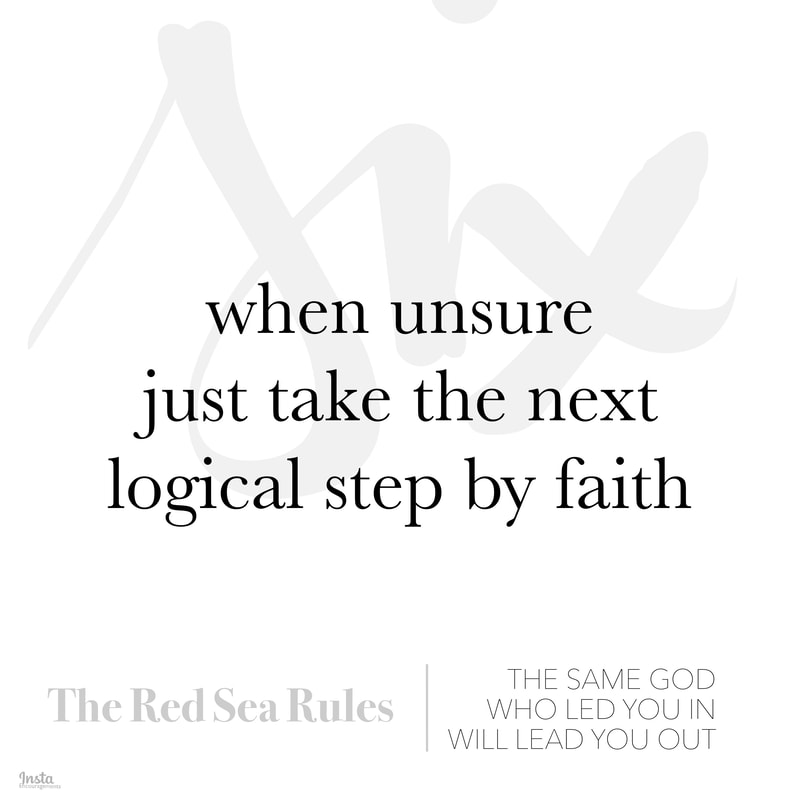 ​Red Sea Rule 6: When unsure, just take the next logical step by faith.
