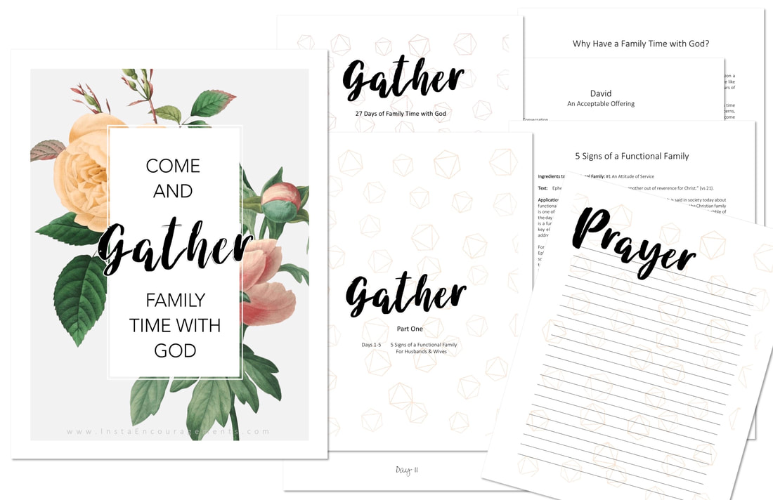 ComIntroducing Come and Gather: Family Time with God, or what we lovingly refer to as Gather. Gather is a lovely, 35-page, daily devotional centered around families enjoying time together with God and each other. Download yours free today!
