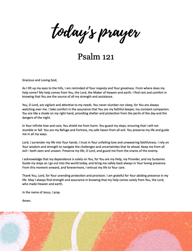 Psalm 121 Prayer