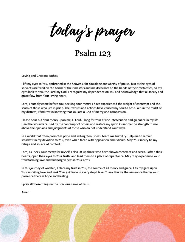 Psalm 123 prayer