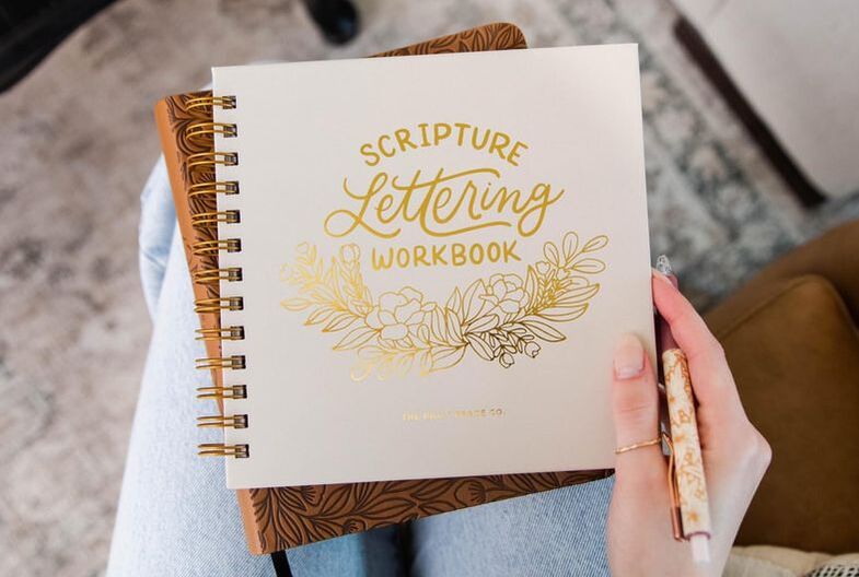 Scripture lettering workbook