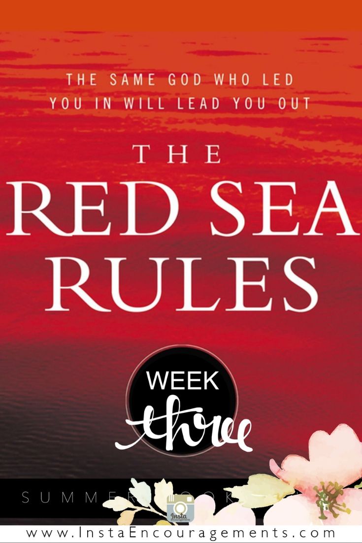 The Red Sea Rules Week 3: Today, we are continuing our Summer Book Club-Style Bible Study based on the book The Red Sea Rules: 10 God-Given Strategies for Difficult Times by Robert Morgan. I like this little book because it provides us with a biblical, and intensely practical, picture of what faith actually looks like. 