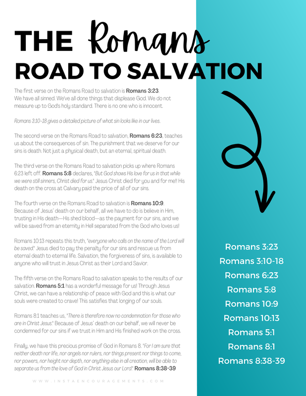 The Romans Road to Salvation Printable